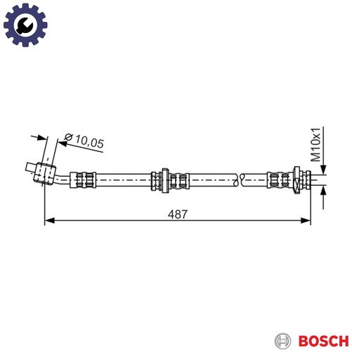 Brake hose 987 476 168 - 168, for