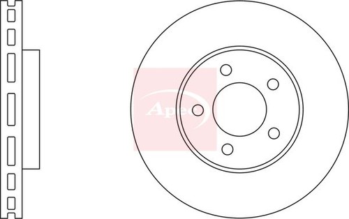 Brake disc apec dsk2314 fits - disc,
